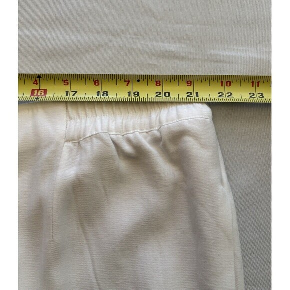 J. JILL White Pull On Crop Pants Size 3X Wide Leg Elastic Waist Trousers NWT - Picture 12 of 13